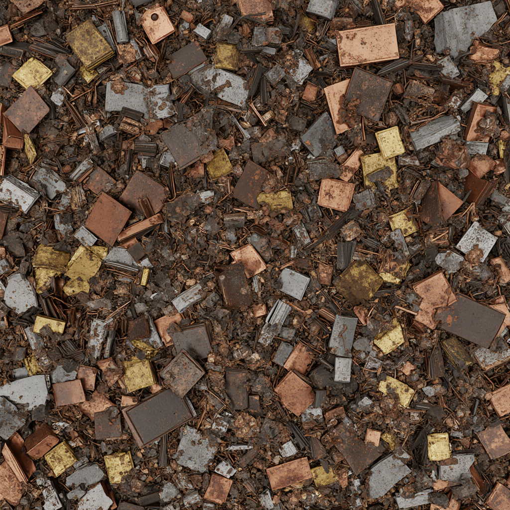 Mixed metals scrap yard