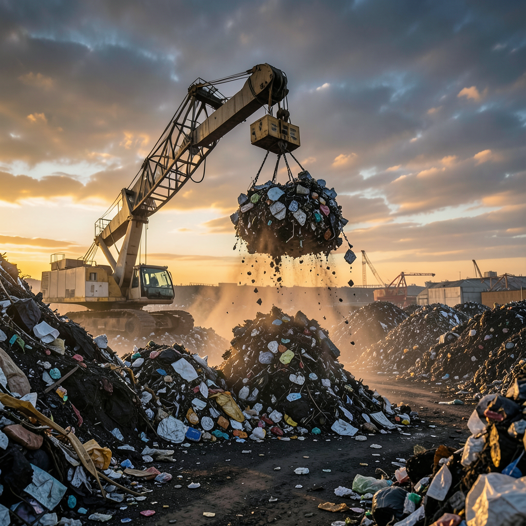 Industrial crane metal operations
